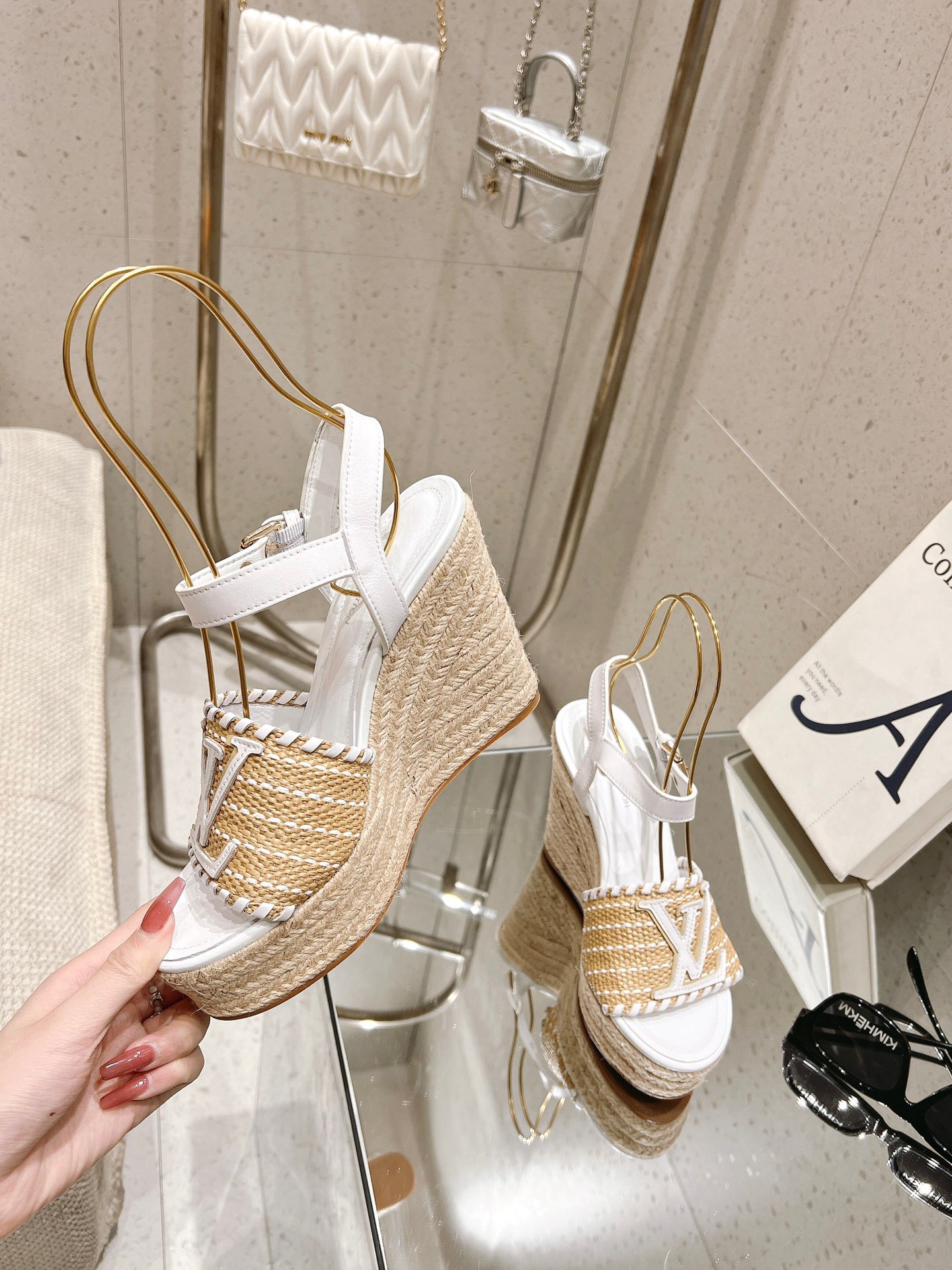 Louis Vuitton New Straw Heel Sandals - Image 2
