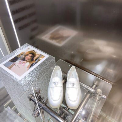 Prada New Unisex Loafers in Ostrich