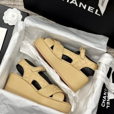 Chanel 2023 New Wedge Sandals
