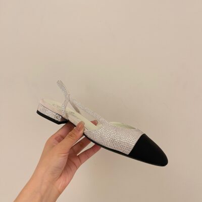 Chanel 2023 New Slingback full Diamond Princess Shoes