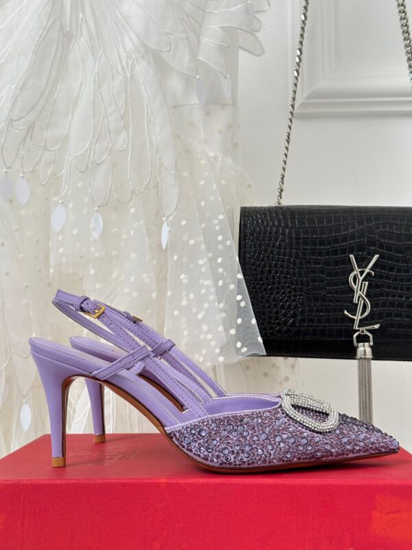 Valentino 2023 New Rhinestone High-heeled Sandals