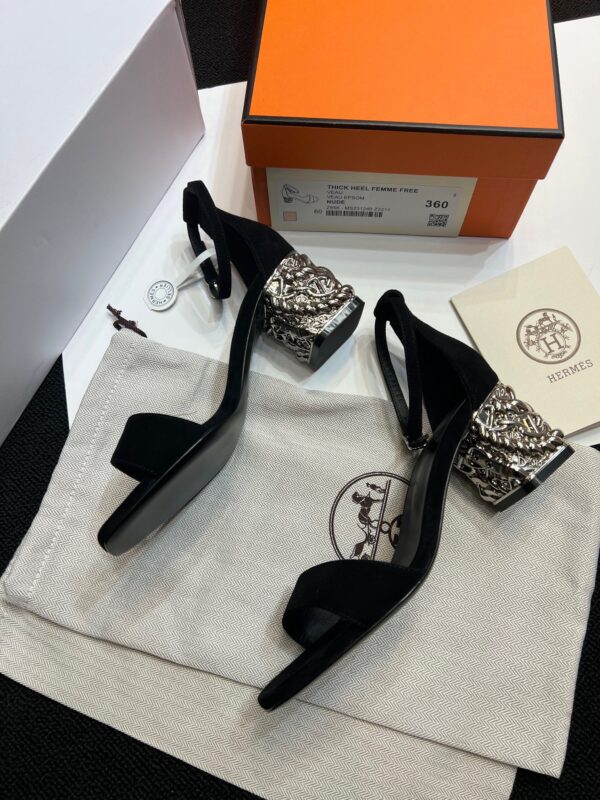 Hermes 2023 New Suede Goatskin High-heels
