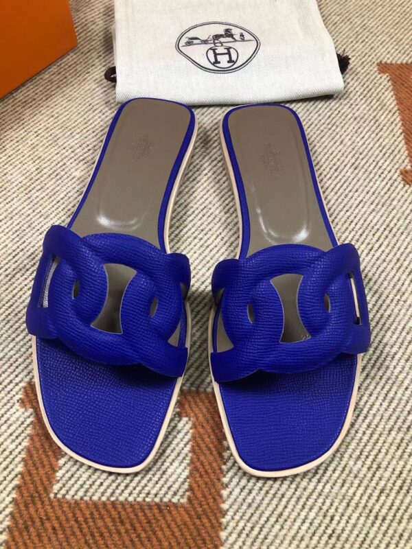 Hermes New Oran Sandals in Epsom (fully handmade)