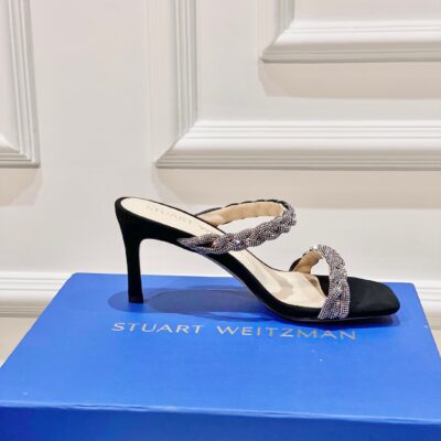 Stuart Weitzman 2023 New High-heeled Rhinestone Sandals