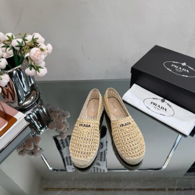 Prada 2023 Early Spring New Straw Shoes