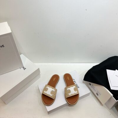 Celine 2023 Straw Sandals