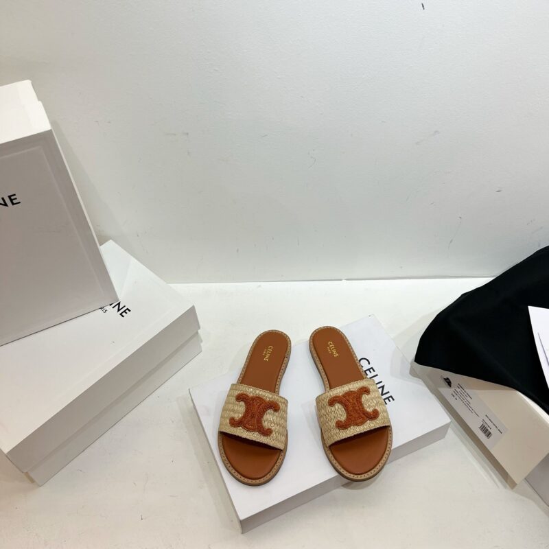 Celine 2023 Straw Sandals