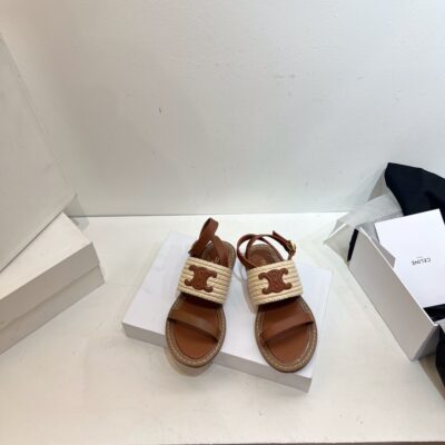 Celine 2023 Straw Sandals