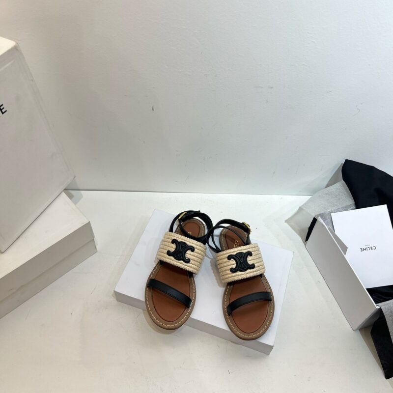 Celine 2023 Straw Sandals