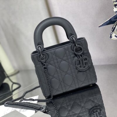 Lady Dior Matte Leather Mini Bag