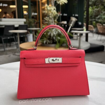 Mini Kelly in Red Chevre Mysore PHW