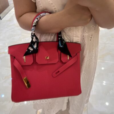 Birkin 30 in Red Togo GHW