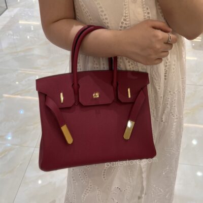 Birkin 25 in Red Togo GHW