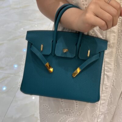 Birkin 25 in Blue Togo GHW