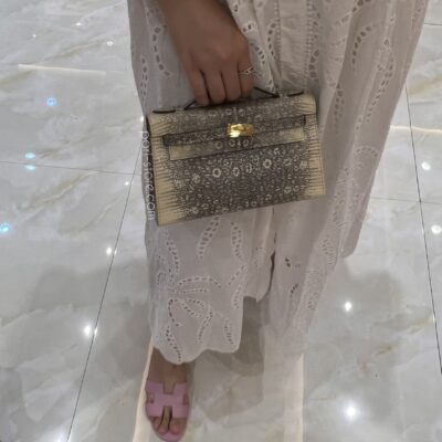 Kelly Pochette in Ombre Lizard GHW