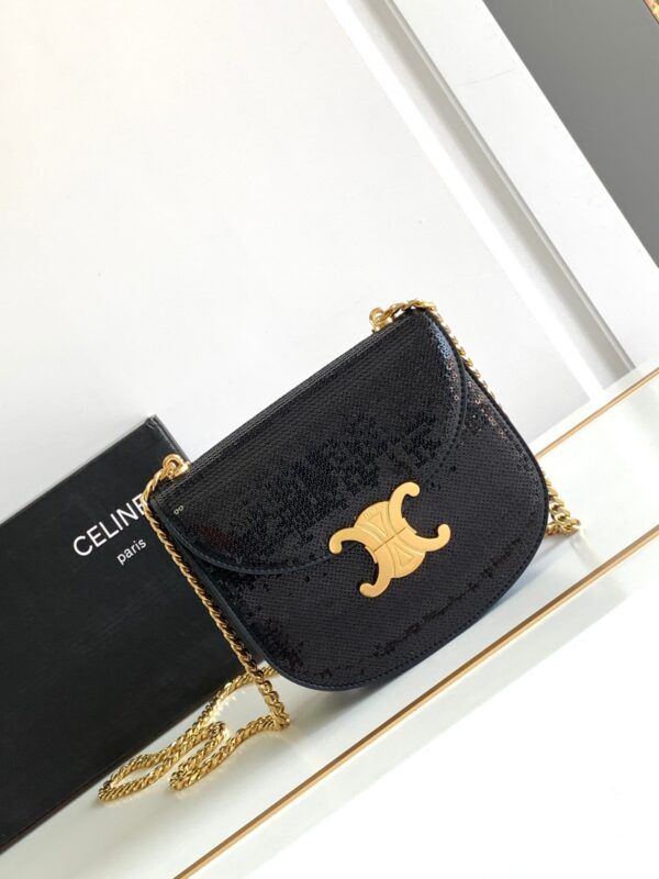 Celine Teen Basace Triomphe Chain Handbag