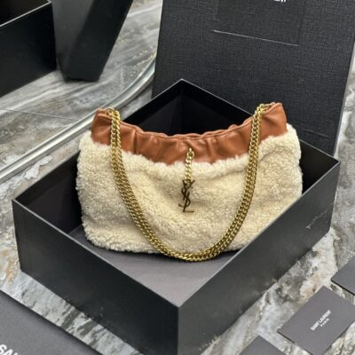 YSL Lamb Wool Underarm Chain Bag