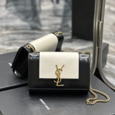 YSL Black and White Kate 20 Bag