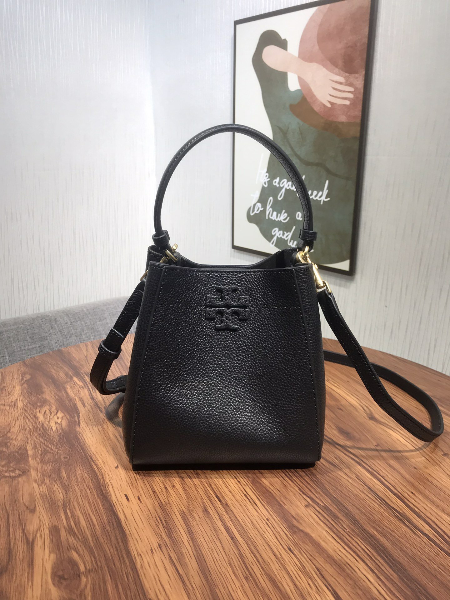 1000024444.jpg Tory Burch McGraw Hobo Small Bucket Bag - Image 1