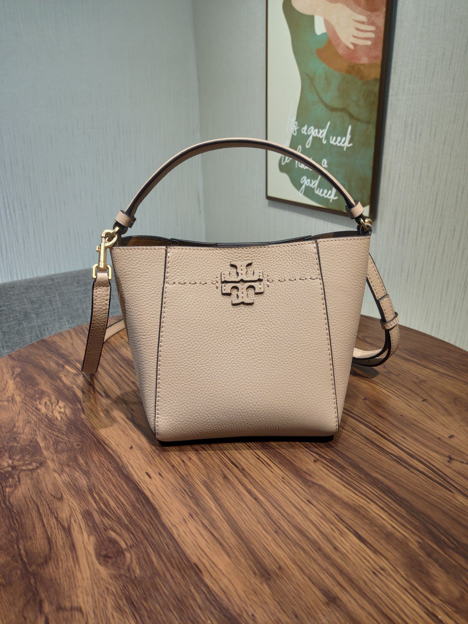 1000024455.jpg Tory Burch McGraw Hobo Small Bucket Bag - Image 1