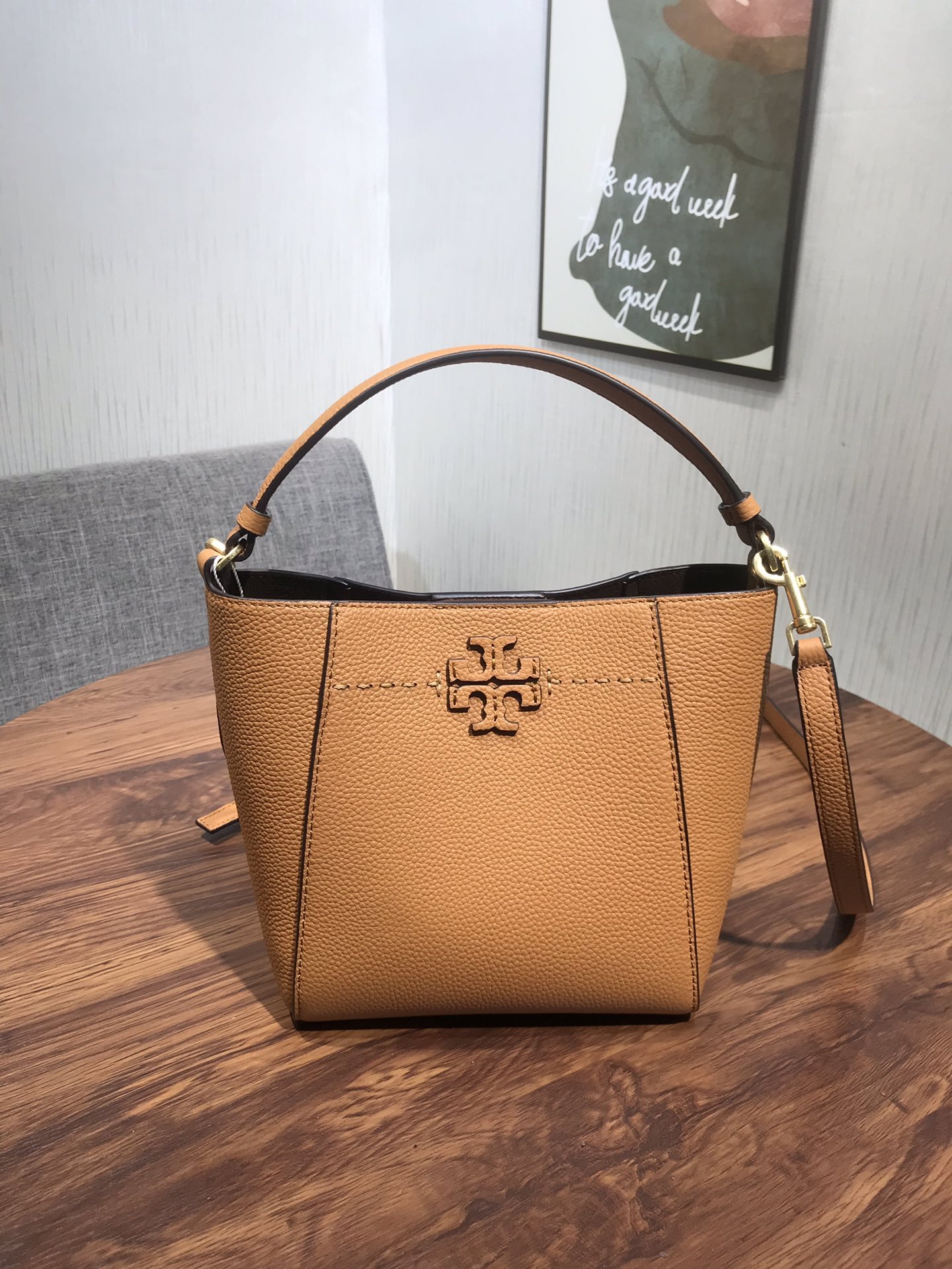 1000024464.jpg Tory Burch McGraw Hobo Small Bucket Bag - Image 1