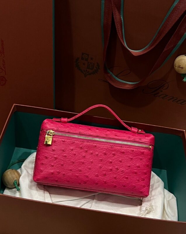 Loro Piana L19 in Dark Pink Ostrich Pattern