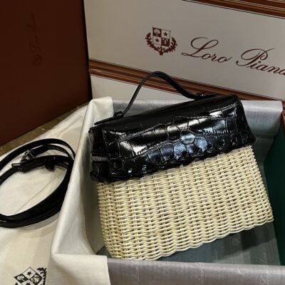 Loro Piana Extrapocket L19 Rattan Bag