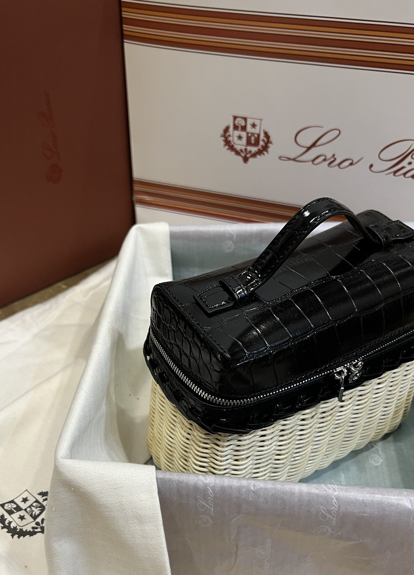 Loro Piana Extrapocket L19 Rattan Bag - Image 5