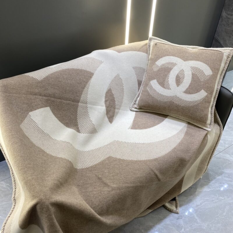 Chanel Woolen Blanket & Pillow