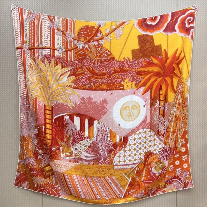 Hermes Midsummer Night’s Dream Scarf 140x140cm 70% Cashmere 30% Silk