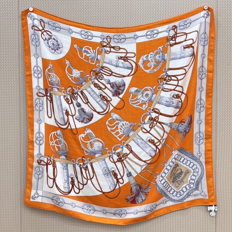 Hermes Love Horse Scarf 140x140cm 70% Cashmere 30% Silk