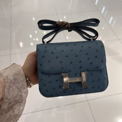 Constance 18 in Blue Ostrich PHW