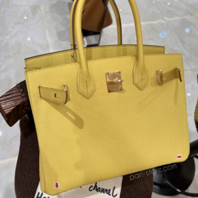 Birkin 30 in Yellow Epsom