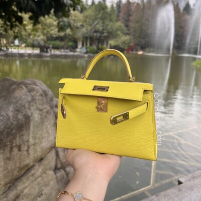 Mini Kelly in Yellow Chevre Mysore