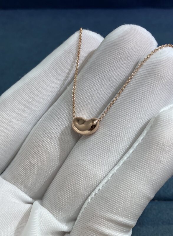 Tiffany’s Gold Bean Necklace,Rose Gold