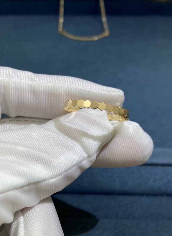 Honeycomb Diamondless Ring, Yellow Gold