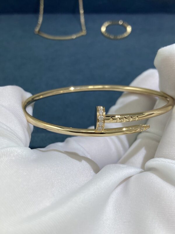 Cartier Narrow Head and Tail Diamond Nail Bracelet, Yellow Gold