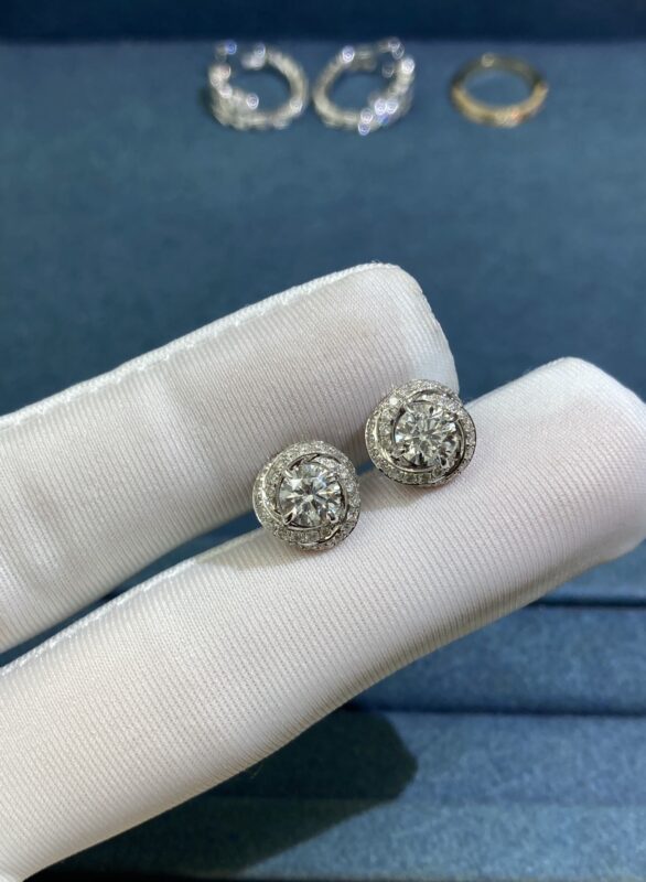 Diamond Earrings, White Gold