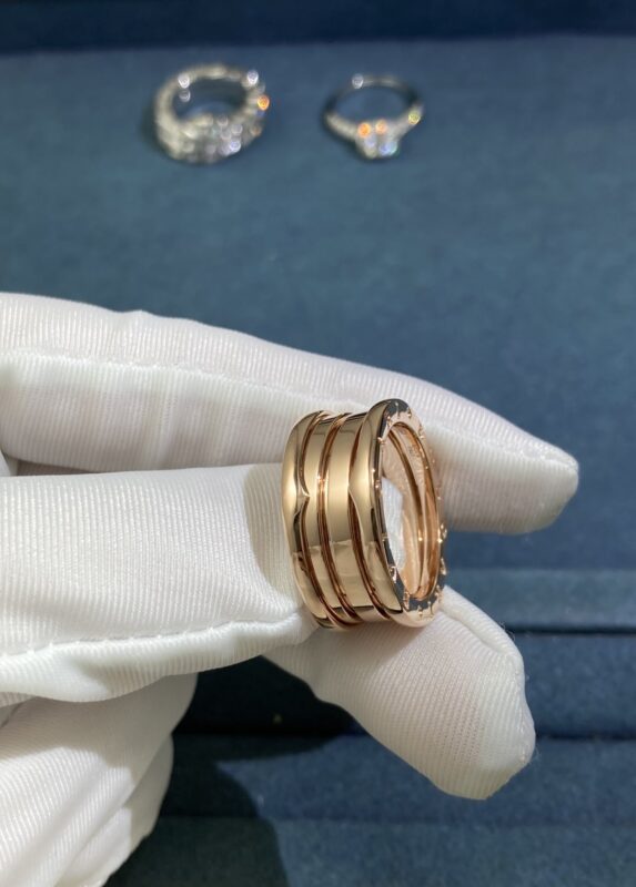 Plain Gold Spring Ring, Rose Gold