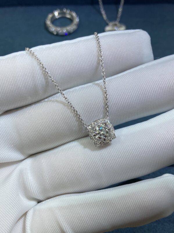 HW Full Diamond Necklace, White Gold