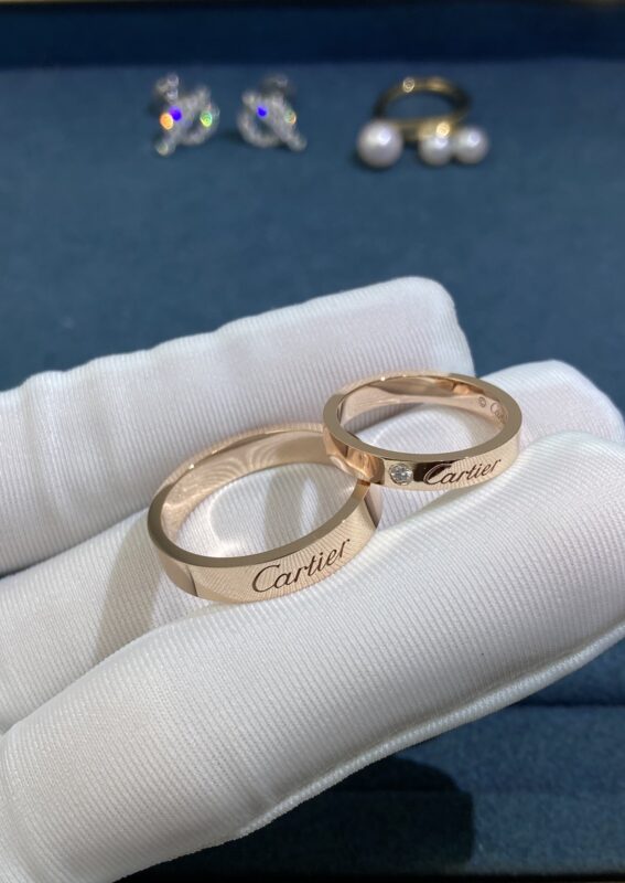 Cartier family logo ring, rose gold
