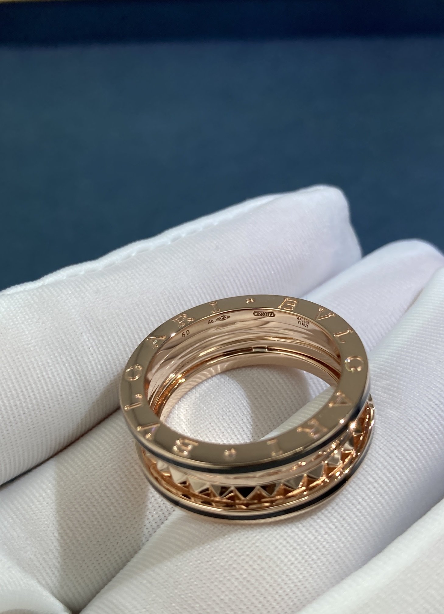 42115.jpg Bvlgary Stud Ring, Rose Gold - Image 1