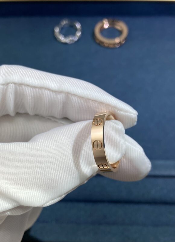 Cartier Narrow Screw Down Ring, Rose Gold