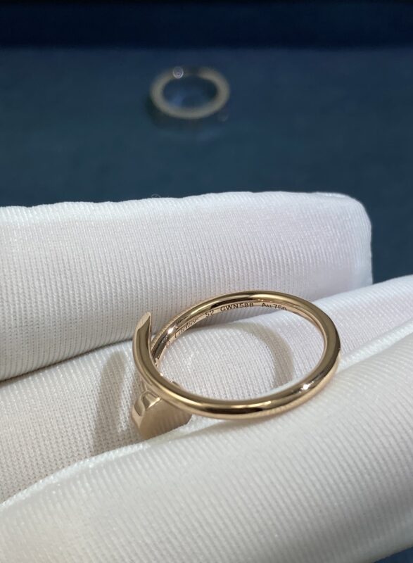 Cartier Narrow Diamond-Free Stud Ring, Rose Gold