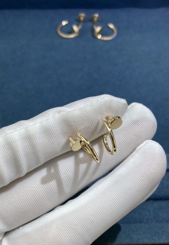 Cartier Stud Earrings Without Diamonds, Yellow Gold