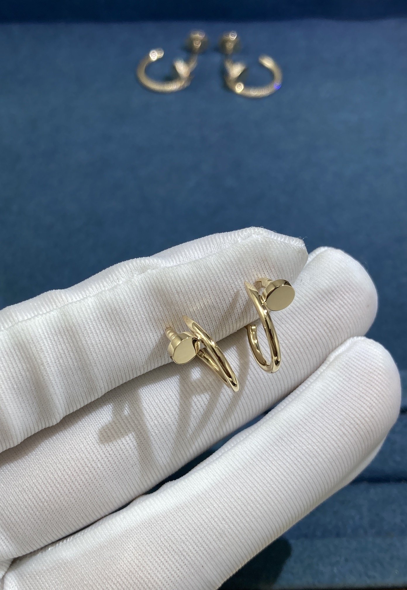 Cartier Stud Earrings Without Diamonds, Yellow Gold