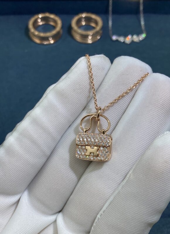 Hermes Vintage Constance Necklace, Rose Gold