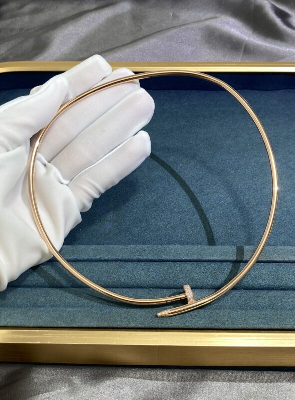 Cartier Head and Tail Nail Necklace, Rose Gold