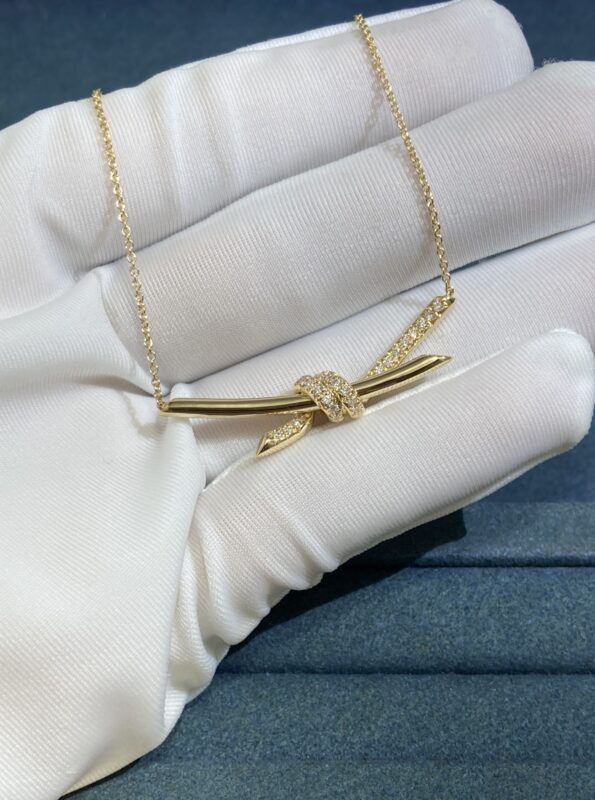 Tiffany’s Wrap Necklace with Diamonds, Yellow Gold