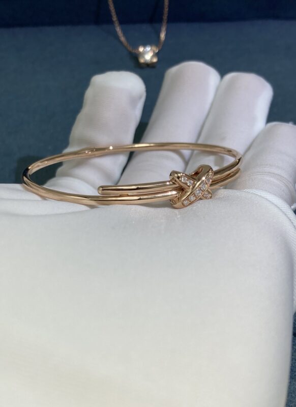 Chaumet X bracelet with diamonds, rose gold